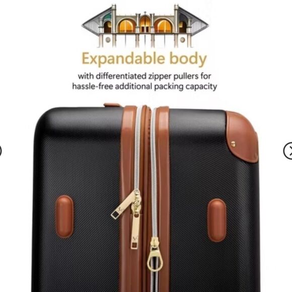 19V69 ITALIA Vintage Expandable Small carry on 1pc Luggage,suitcase travel bag - Picture 6 of 15